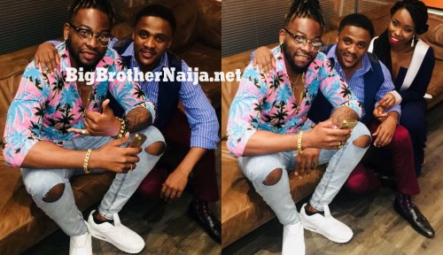 Evicted Housemates Teddy A and Bambam Outside The Big Brother Naija House